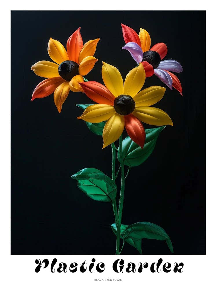 Bright Inflatable Flowers Poster Black Eyed Susan 2