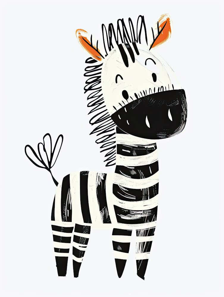 Zebra In The Wild Children Prints & Kids Posters