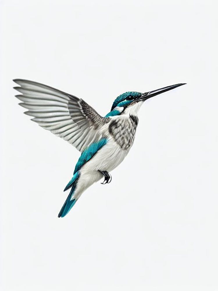 Kingfisher B&W Pencil Drawing 3 Bird