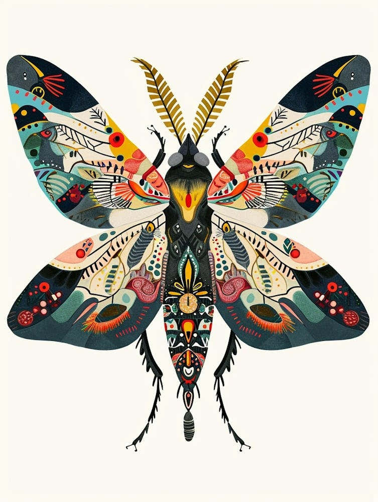 Colourful Insect Illustration Firefly 5