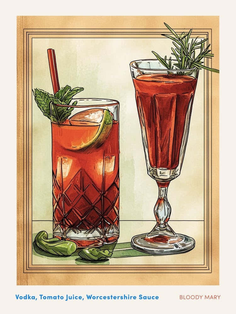 Art Deco Bloody Mary 1 Poster