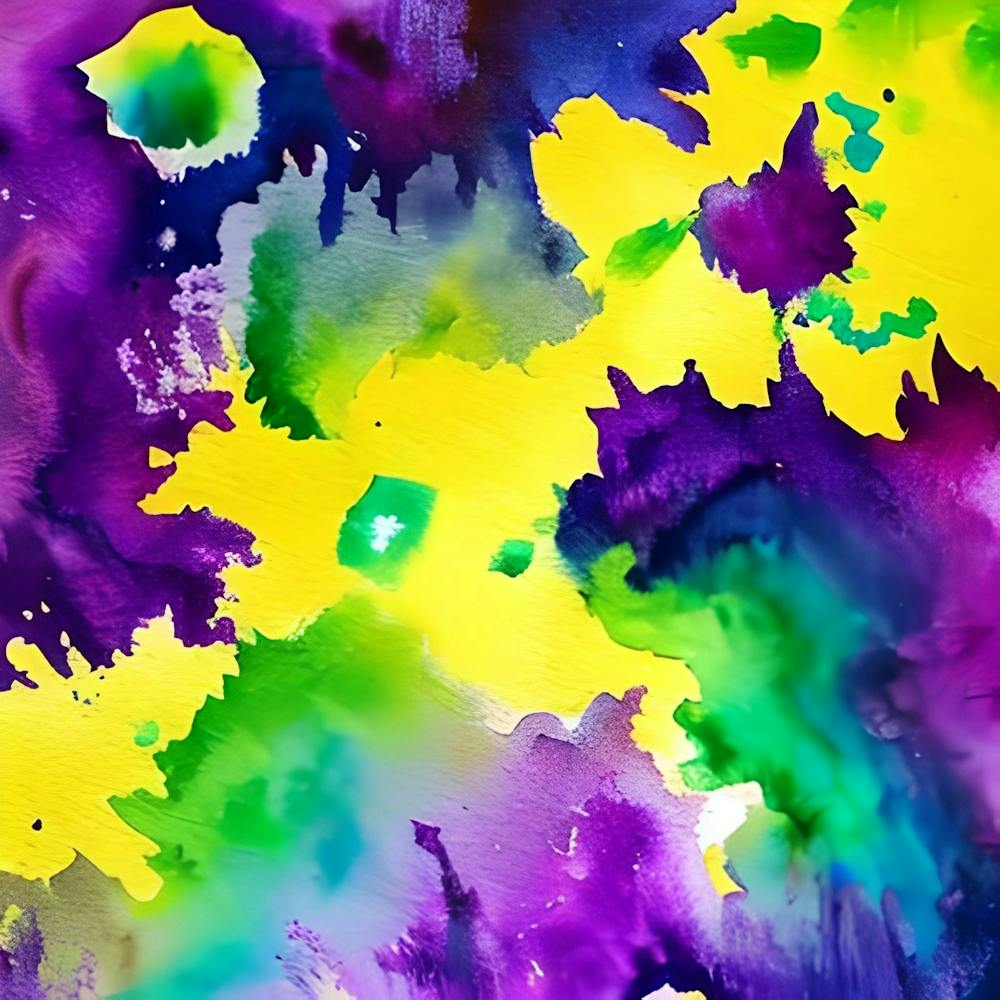 YELLOW FLOWERS WATERCOLOR ABSTRACT PRINT