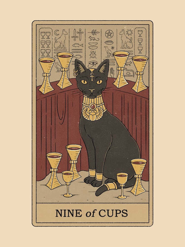 Nine Of Cups Cats Tarot