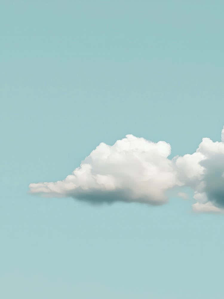 Cloud Wall Art Painting Blue Sky Print Detail A