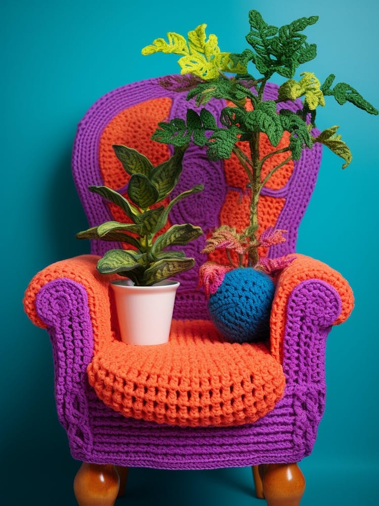 Dolls House Crochet Chair 1