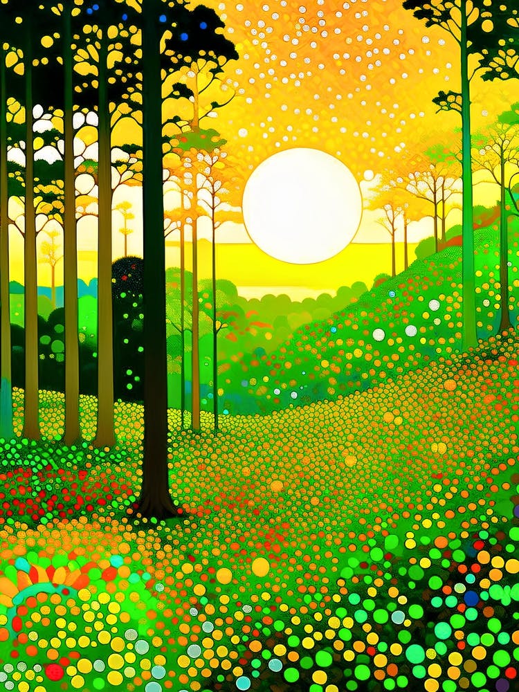 Sunset In The Forest