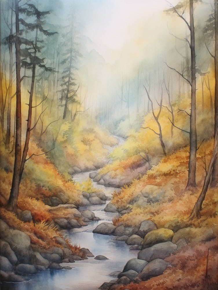 Autumn Forest Landscape Muir Woods National Park