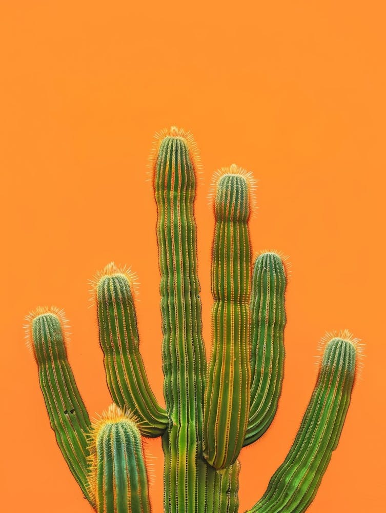 Cactus on Orange