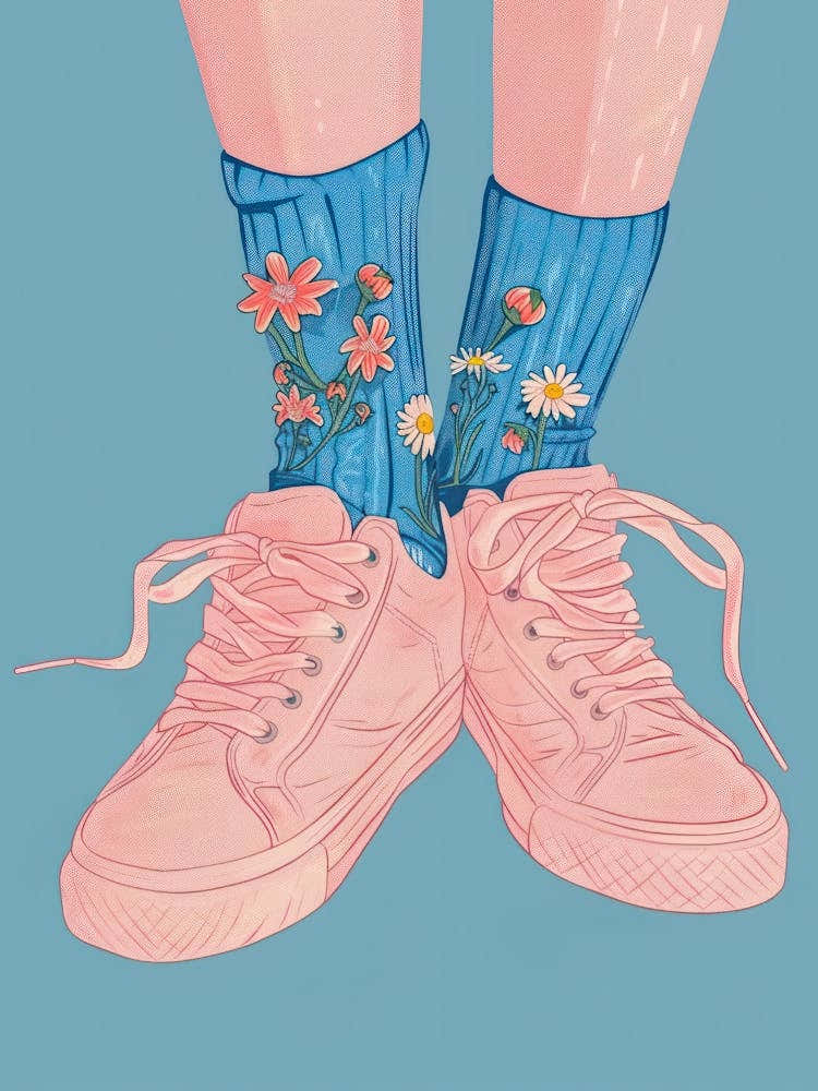 Pink Shoes And Wild Flowers 4