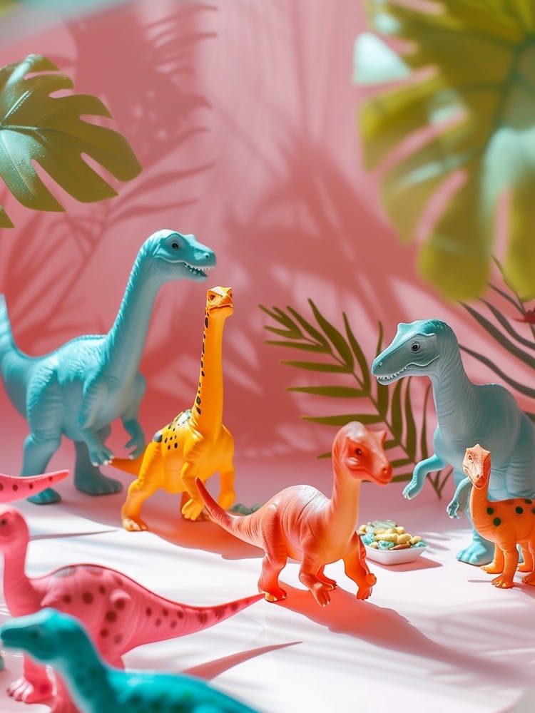 Pastel Toy Dinosaur Party 1