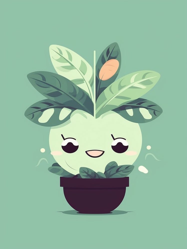 Plant Pot Kawaii Illustration 2