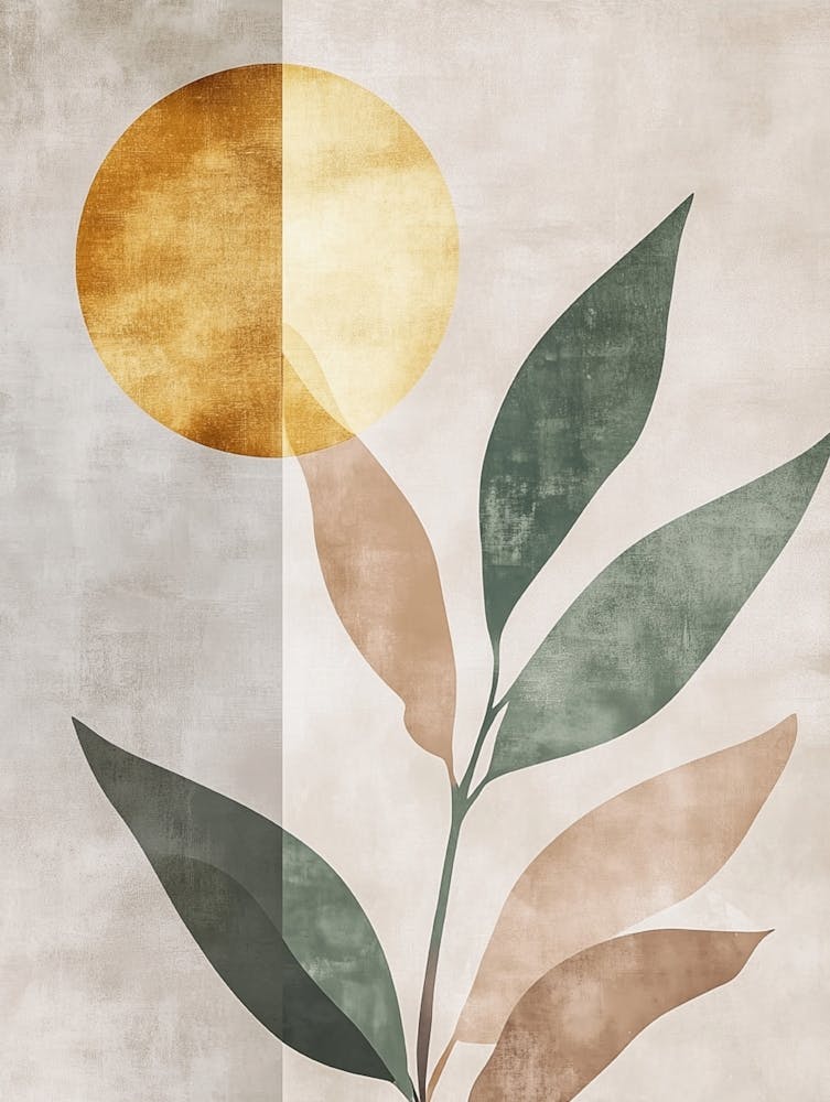 Sun And Leaves Canvas Print 4