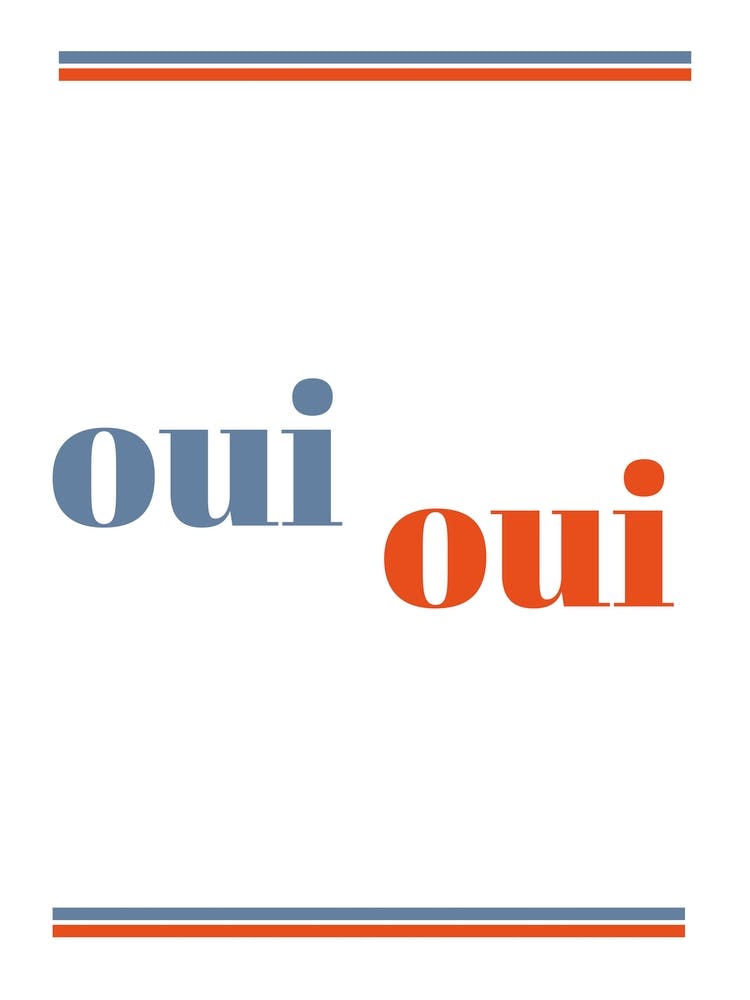 Oui Oui Yes Yes French Inspired Retro