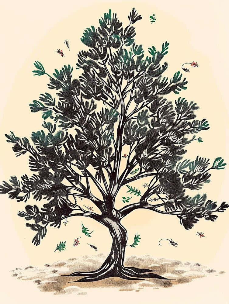 Ebony Tree Storybook Illustration 3