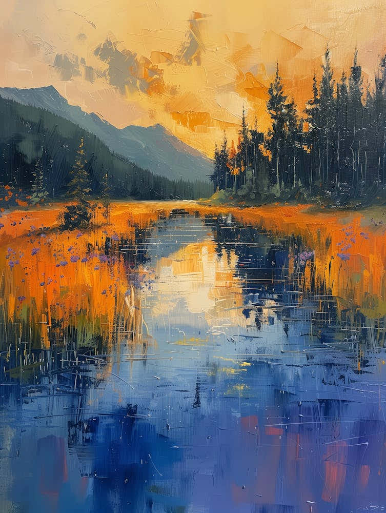 Sunset At The Lake 1