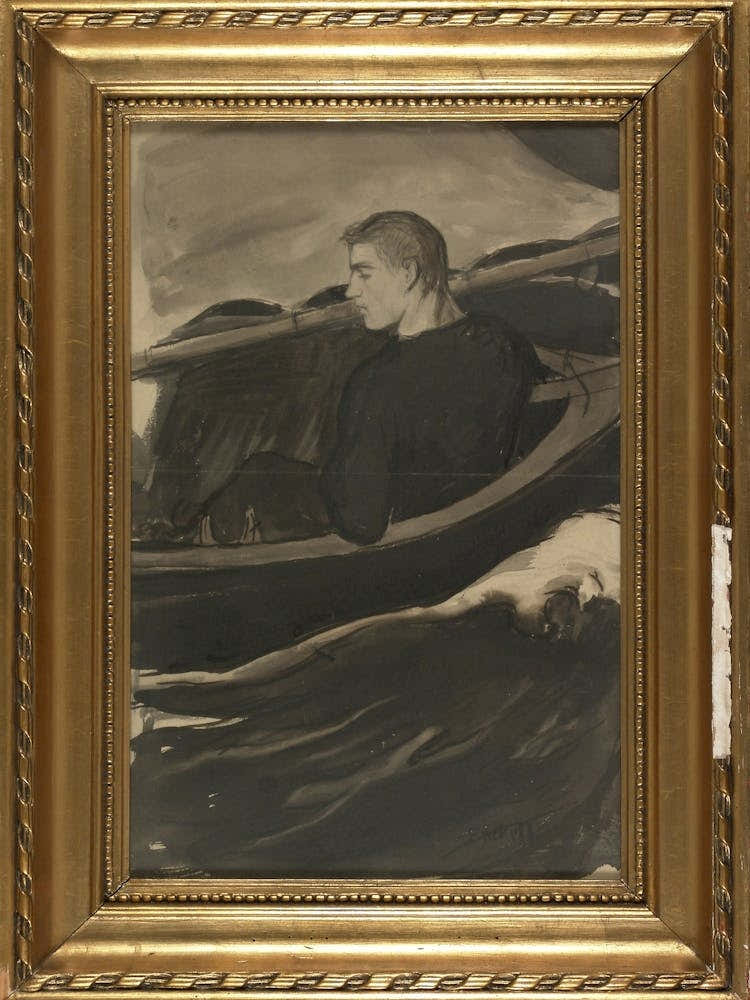 Hemåt I Höstregn, 1896, By Magnus Enckell