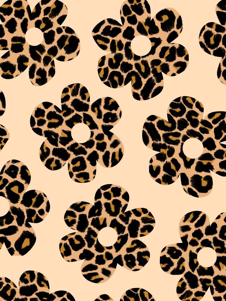 Leopard Print Flower Pattern