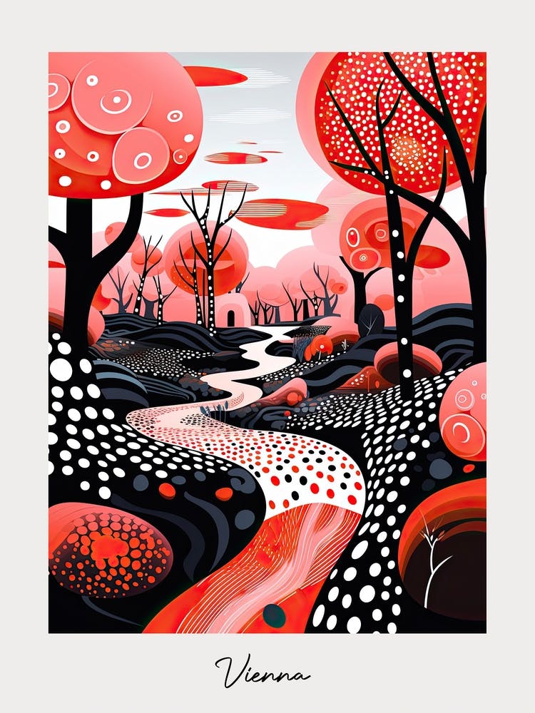 Poster Of Vienna, Illustration In The Style Of Pop Art 2