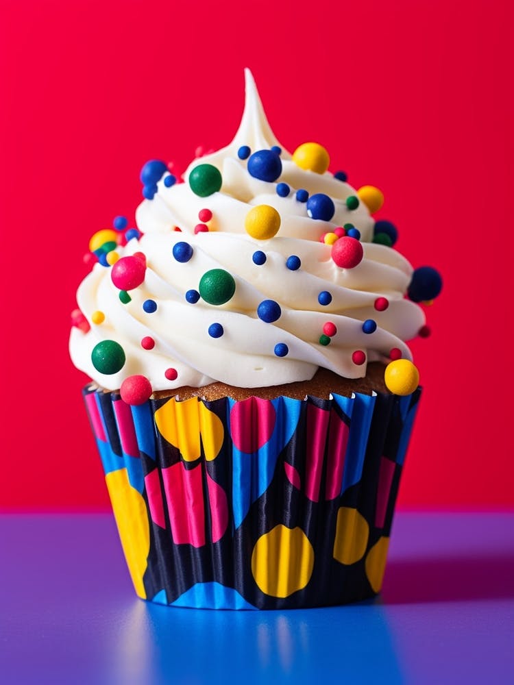 Realistic Photography Dotty Cupcake 1