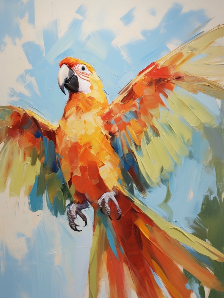Bird Painting Macaw 3