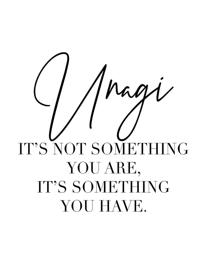 Unagi Its Not Something You Are Its Something You Have