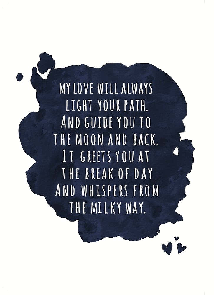 My Love Will Always Light Your Path Watercolour Cloud
