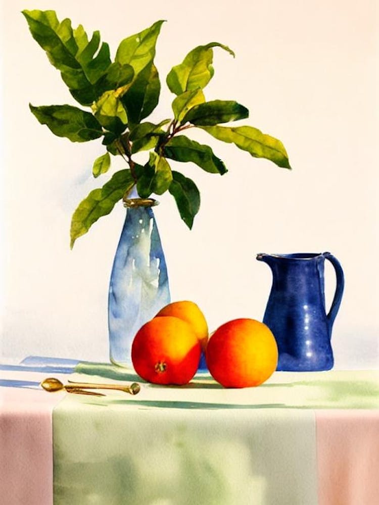 Loquat Italian Watercolour fruit
