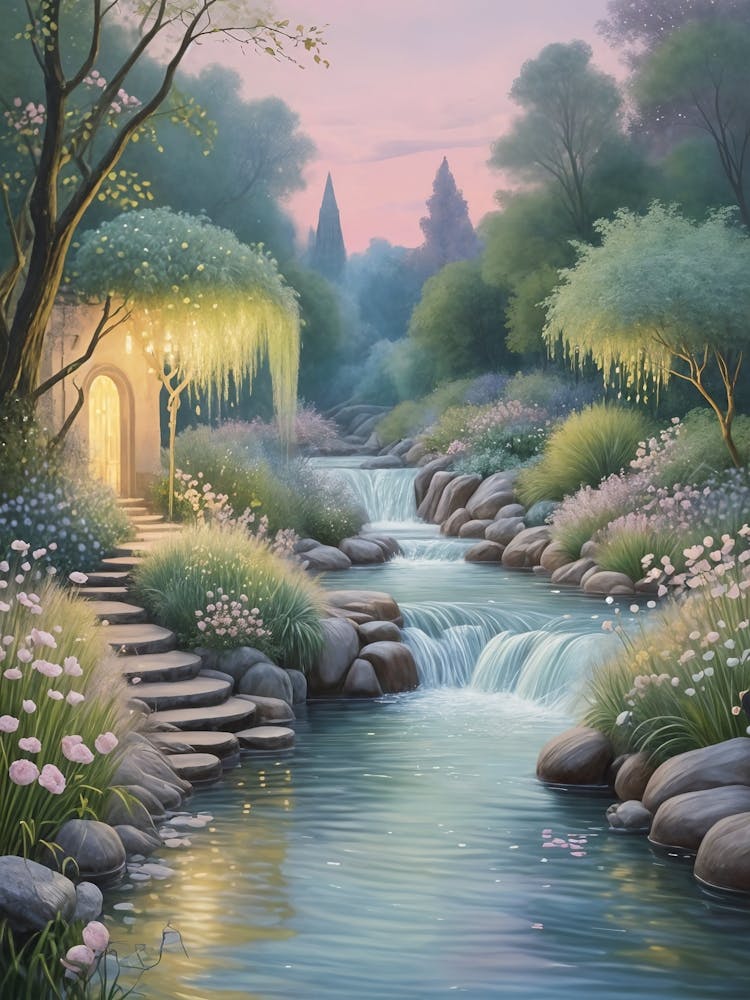 Fairy Stream In The Woods