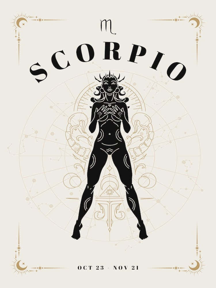 Scorpio Zodiac Celestial Woman
