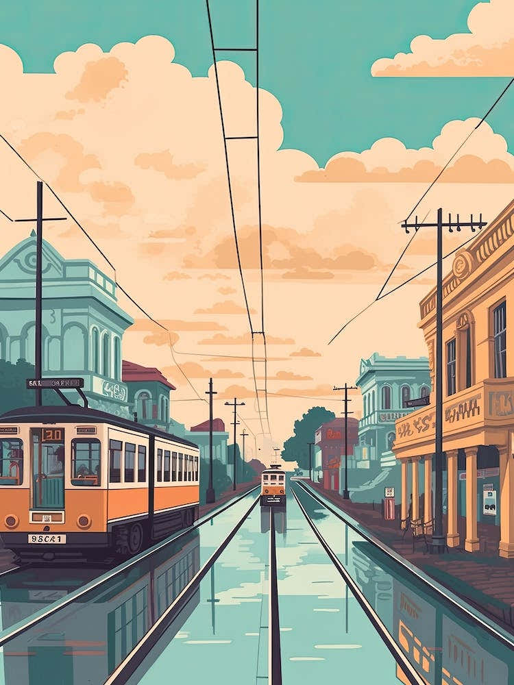 Kolkata India Travel Illustration 1