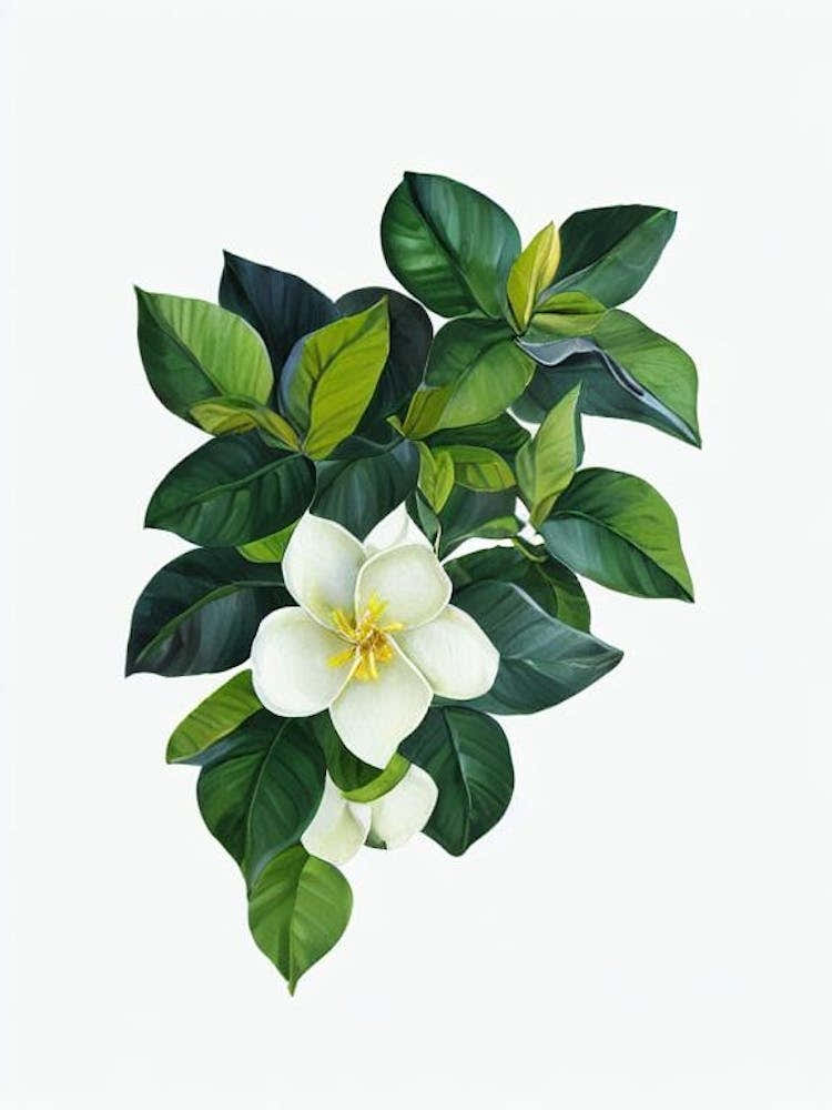 Gardenia Care (Gardenia Jasminoides) Watercolor