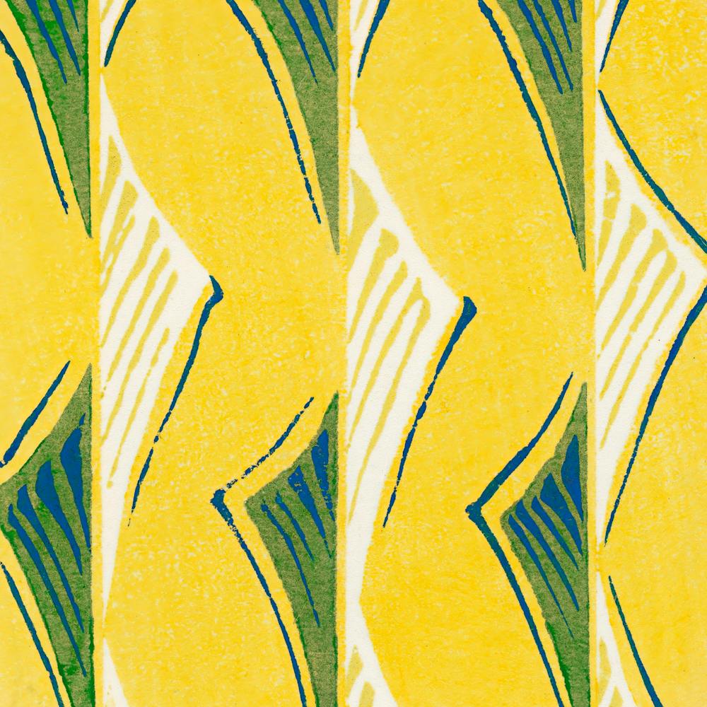 Vintage Ukiyo-e Woodblock Print Of Japanese Textile, Shima Shima, Furuya Korin (35)