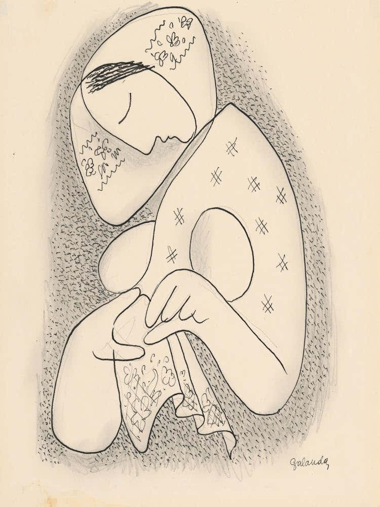 Woman Wearing Babushka, Mikuláš Galanda