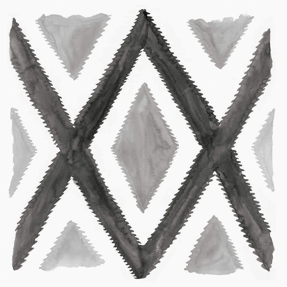 Del Rio Watercolor Print In Black And White