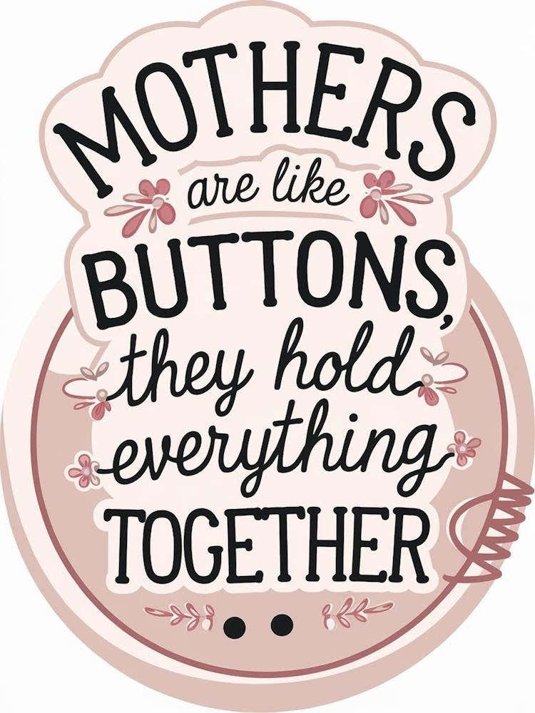 Mothers Are Like Buttons They Hold Everything Together 1