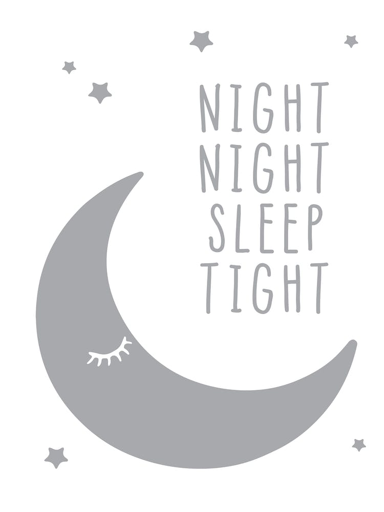 Night Night Sleep Tight Grey
