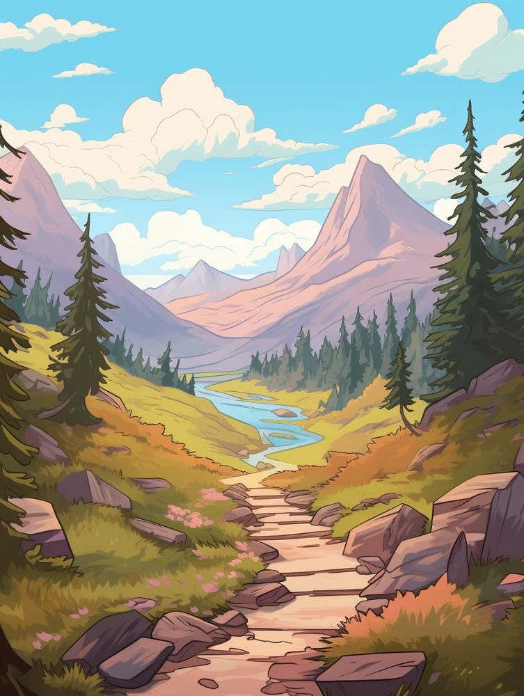 Chilkoot Trail Canada 3 Hike Illustration