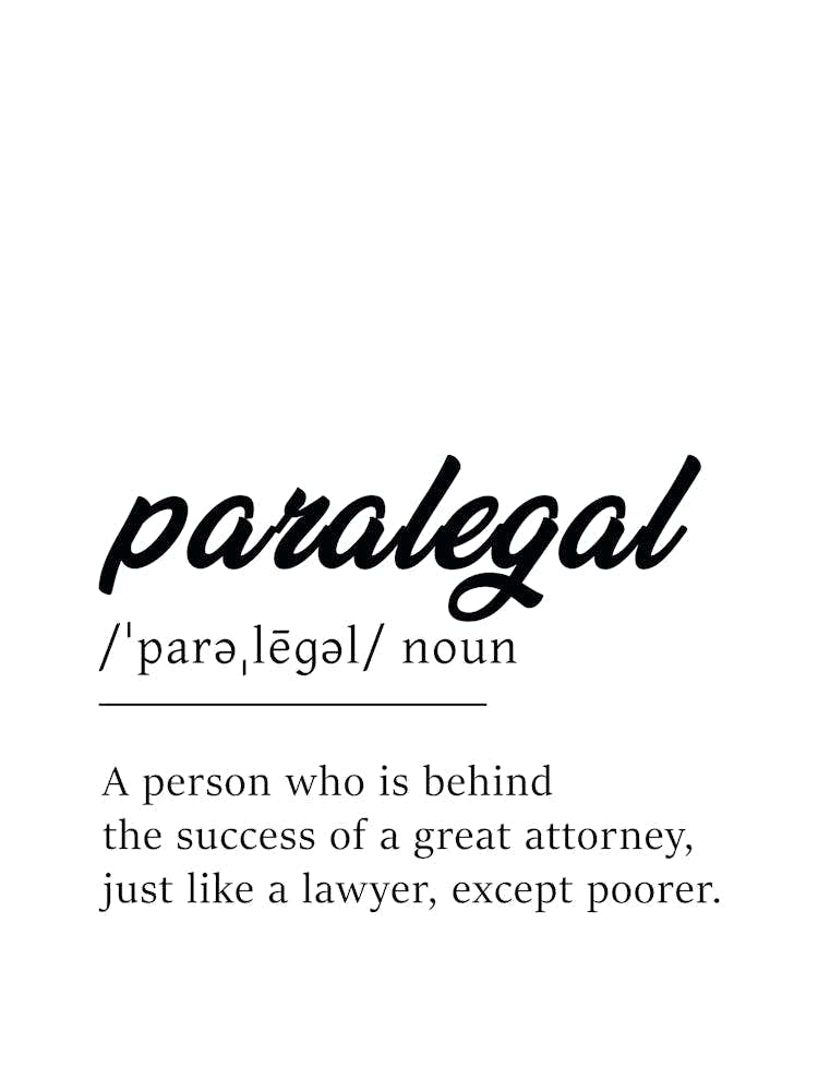 Paralegal Definition Poster - Dictionary