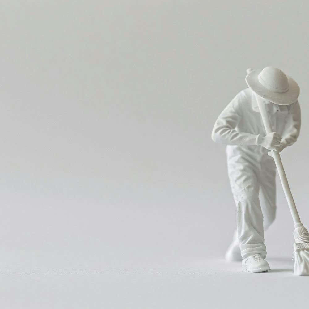 Man Sweeping