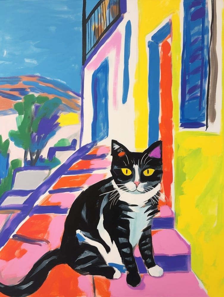 Painting Of A Cat In Zadar Croatia