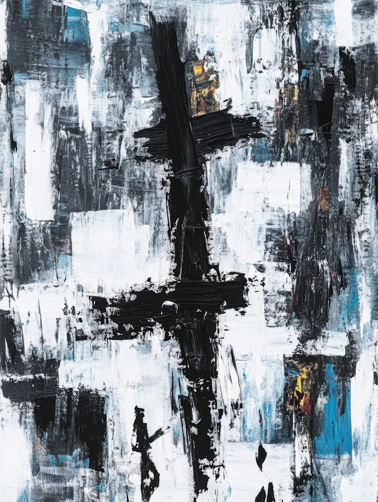 Black And White Cross 2