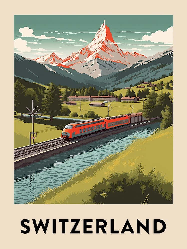 Vintage Travel Poster Switzerland 8