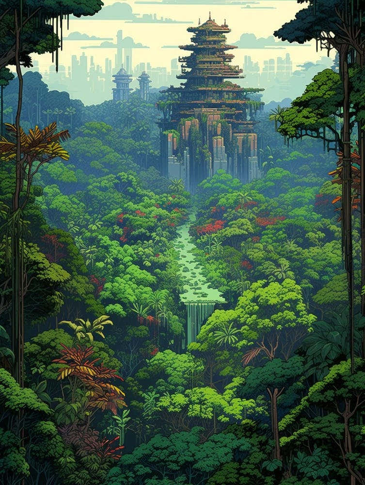 Yasuni National Park Pixel Art 1