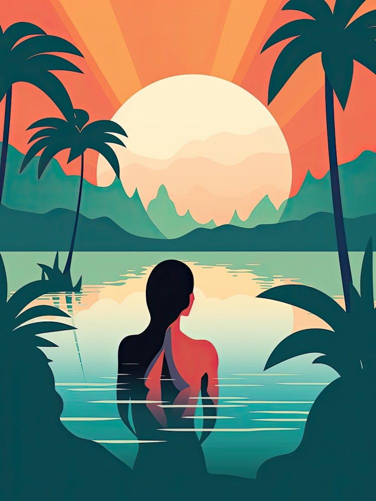 Bora Bora French, Polynesia, Bold Outlines 3