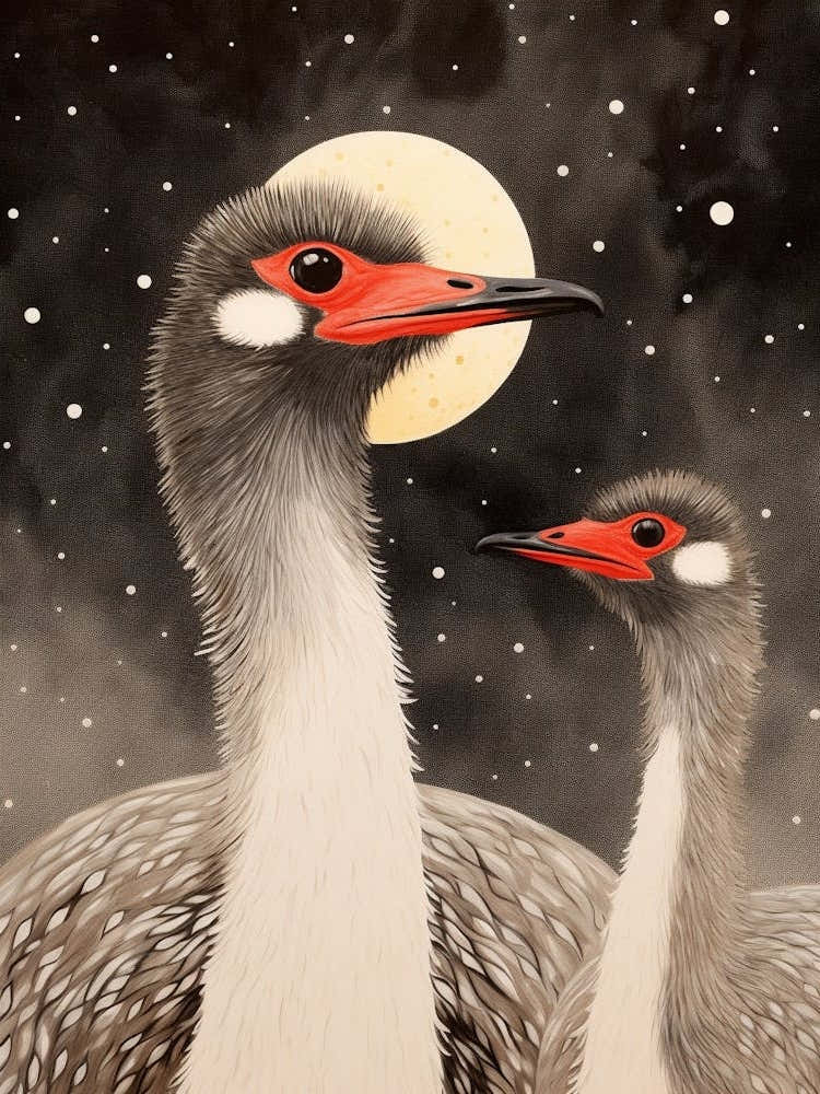 Bird Illustration Ostrich 2