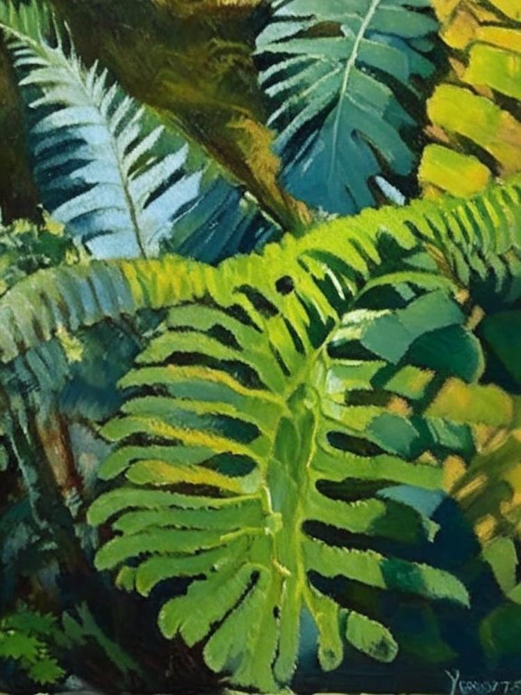 Hare S Foot Fern Cézanne Style