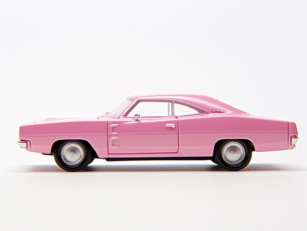 Toy Car 69 Dodge Charger Pink 2