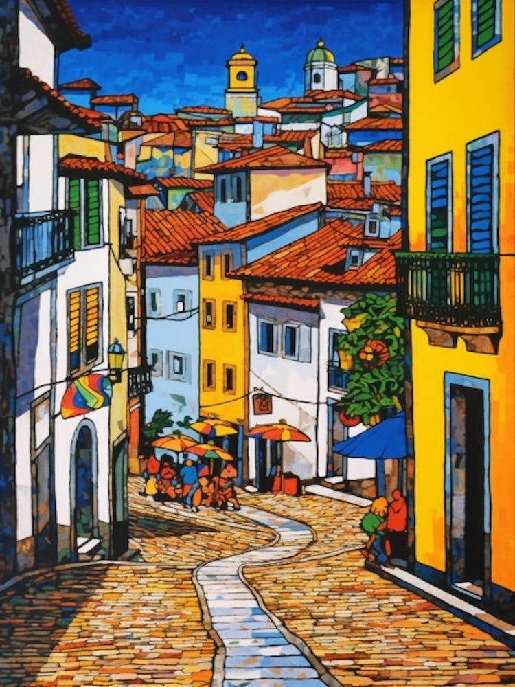 Painting Of Rio De Janeiro In The Style Of Post Modernism 1