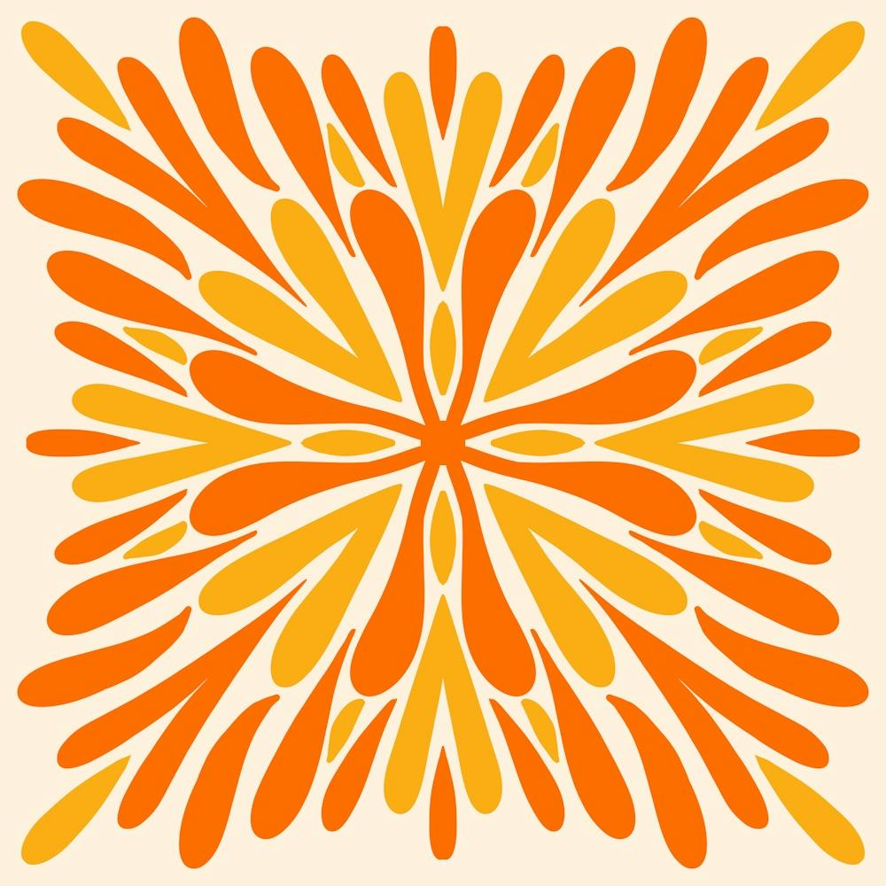 Symmetry Petals - yellow and orange