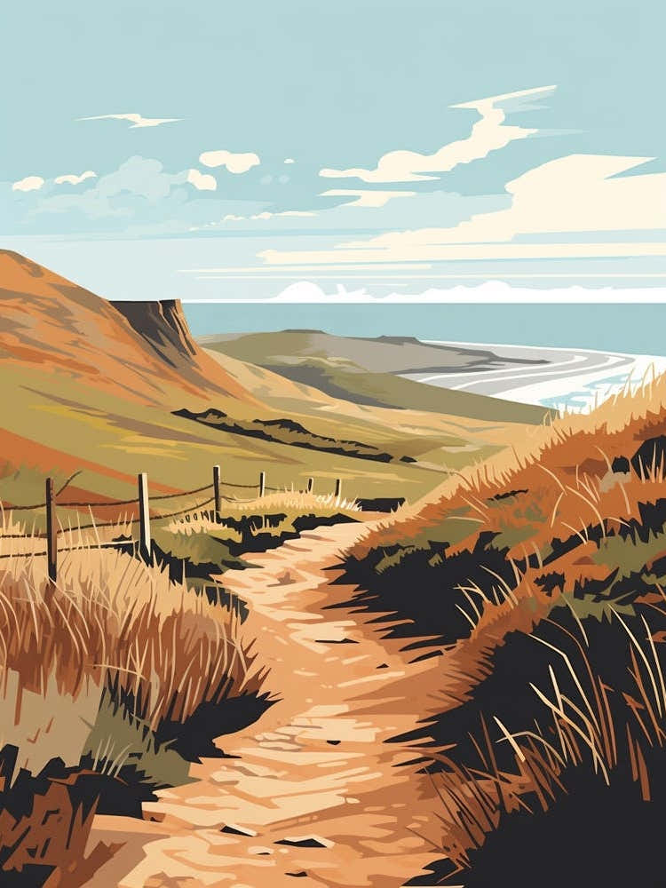 South West Coast Path England 2 Hiking Trail Landscape